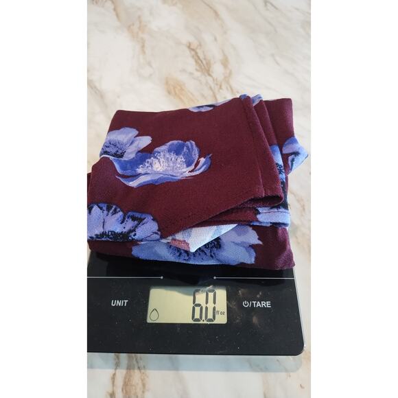 Elle Floral Print Tank Top sleeveless Ruffle Tie front Blouse Size M - Picture 9 of 9